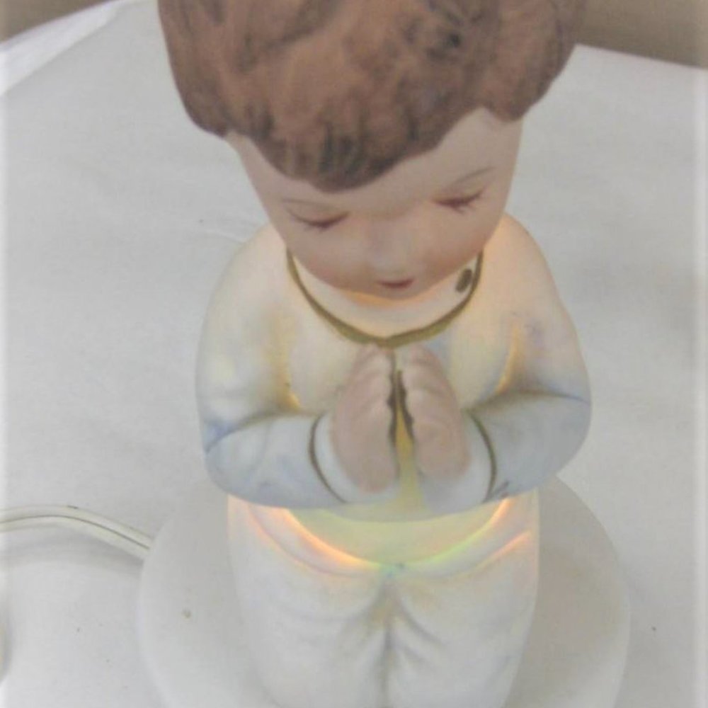 BX73bsm  Sanmyro PRAYER BOY Table Lamp Japan Night Lamp Night Light Vintage Lamp